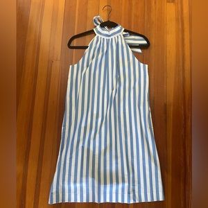 J.Crew Size 0 Blue & White Striped Dress